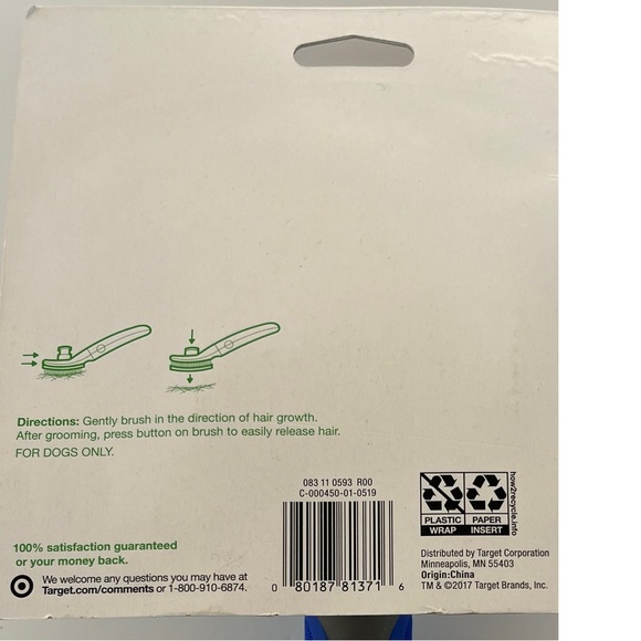 Pet Self Cleaning Slicker Brush For Dogs Grooming Tool Removes Loose Undercoat - Picture 2 of 3